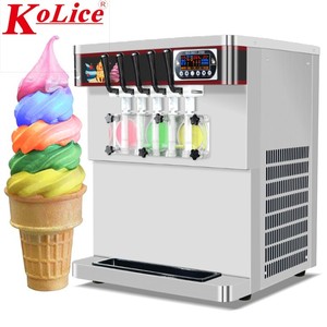 Machine à crème glacée molle de table Kolice ICM-390T, 5 saveurs, 50-55L/H, acier inoxydable, 110/220V, CE ETL - Product Image 1