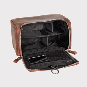 Wholesale Artha TL11 Unisex PU Leather Travel Cosmetic Bag Large Capacity Stone Pattern Zipper Closure Fashion Design - Product Image 5