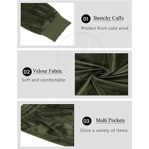 Survêtement en velours pour homme sur mesure - Hiver, uni, décontracté, respirant, 100% coton avec logo personnalisé et service OEM d'étiquetage privé - Product Image 5