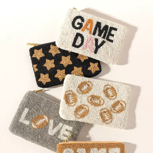 Porte-monnaie populaire 2024, porte-monnaie en perles fait à la main avec anneau détachable pour le rangement de l'argent et des cartes lors des matchs - Product Image 1