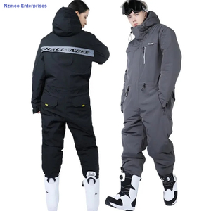 Combinaison thermique une pièce pour hommes et femmes Ski Snowboard extérieur imperméable coupe-vent respirant fermeture à glissière conception imprimée - Product Image 2