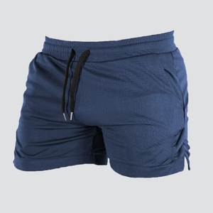 Custom Athletic Fitness Apparel for <b>Men</b> Solid Color 100% Cotton Gym <b>Shorts</b> With <b>Elastic</b> Mid <b>Waist</b> Closure - Product Image 6