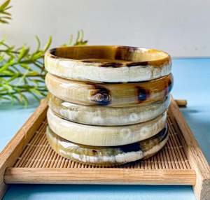 Bracelet de manchette en corne de buffle naturelle Bijoux de mode bohème Cadeau de Noël pour maman et son bracelet en corne unique - Product Image 5