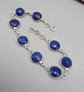 Natural Zircon Luxury <b>Charm</b> <b>Bracelet</b> 925 Sterling <b>Silver</b> Handmade Gemstone Jewelry Gift for Women Anniversary - Product Image 3