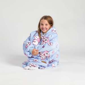 Sudadera con Capucha Infantil con Estampado de Elefantes, Manta de Felpa de Poliéster Talla Única, para Usar en Casa y de Viaje - Product Image 2