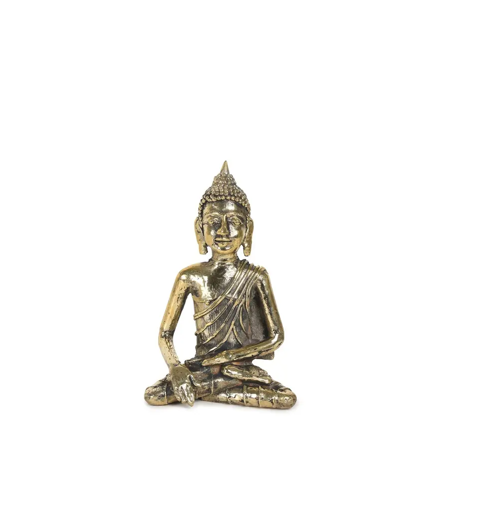 Gautam Budh Dhokra Art Idol Kuningan Buatan Tangan