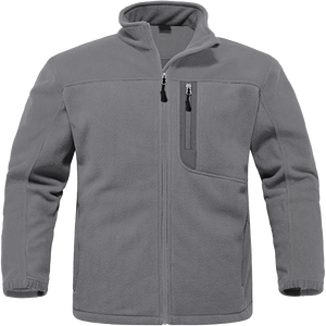 Veste polaire unisexe OEM pour l'hiver avec col montant et logo frontal, écologique, séchage rapide, respirante, vêtement thermique - Product Image 1