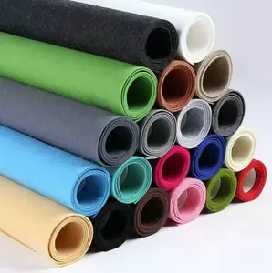 Soft Color Nonwoven Fabric Felt 0.3-20 Mm Fabric Rolls 100% Recycled PET Polyester Needle Punched Felt