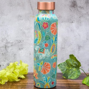 Indian Printed <b>Copper</b> <b>Water</b> <b>Bottle</b> for Ayurvedic Health Benefits Leak Proof Eco Friendly & Durable Design - Product Image 3