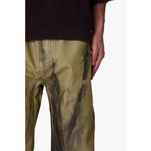 Pantalones vaqueros ultralargos con efecto tie-dye en negro/verde - Product Image 4