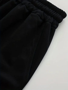 Short de gym en coton avec logo personnalisé pour hommes Short de sport respirant streetwear tricoté uni de différentes couleurs décontracté et confortable - Product Image 2