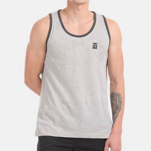 2024 nueva llegada personalizada Color sólido camiseta sin mangas de secado rápido transpirable Top de punto XL Fitness estilo Casual precio al por mayor hombres - Product Image 1