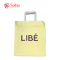 Sacs en papier kraft biodégradables recyclables en gros avec poignée pour emballage de vêtements et artisanat, pelliculage mat, logo personnalisé