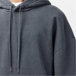 Sweat à capuche streetwear surdimensionné pour hommes sweat à capuche uni de couleur unie avec cordon de serrage réglable avec poches avant pour un usage quotidien - Product Image 5