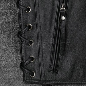 2024 Leather Custom Waistcoat Whole Sale Rate Men Leather Vest Top Quality Made in Pakistan Vest - Product Image 6