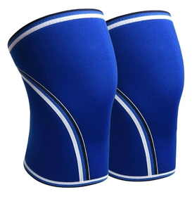 Manchons de genou pour musculation en salle de sport, motif d'impression personnalisé, respirant, anti-UV, séchage rapide, unisexe, spandex, nylon, 7 mm, 5 mm, CrossFit - Product Image 2