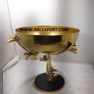Bol décoratif de table de couleur noir et or Resorts and Cafe Centerpiece Table Bol de service de nourriture et de dessert au prix le moins cher - Product Image 6