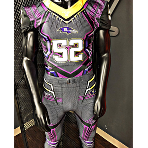 Uniformes de Fútbol Americano de Calidad, Diseños Personalizados, Impresión Sublimada, Secado Rápido, Transpirables, Antibacterianos, 100% Poliéster - Product Image 4