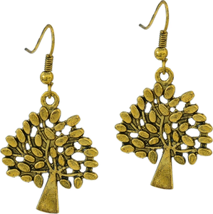 Great Quality Looks Pretty Brass <b>Earring</b> Tree Shape Hoop <b>Earring</b> Gold Plated Geometric Statement <b>Earring</b> Cheap Price - Product Image 1