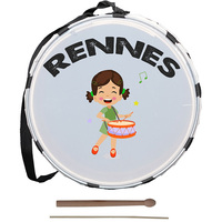 Rennes DVL-32BRW Custom Design Kids Drum-30 cm (12 Inch) Orff Percussion Instrument Birch Wood Chamber Oilpaper Heads Durable