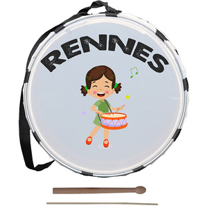Tambor Infantil de Diseño Personalizado ennes DVL-32BRW - Instrumento de Percusión Orff de 30 cm (12 pulgadas) - Product Image 2