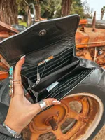 Cartera Bifold de Cuero Genuino 2025, Estilo Vintage, con Protección RFID, Forro de Algodón, Cierre a Presión, Moda Occidental para Mujer