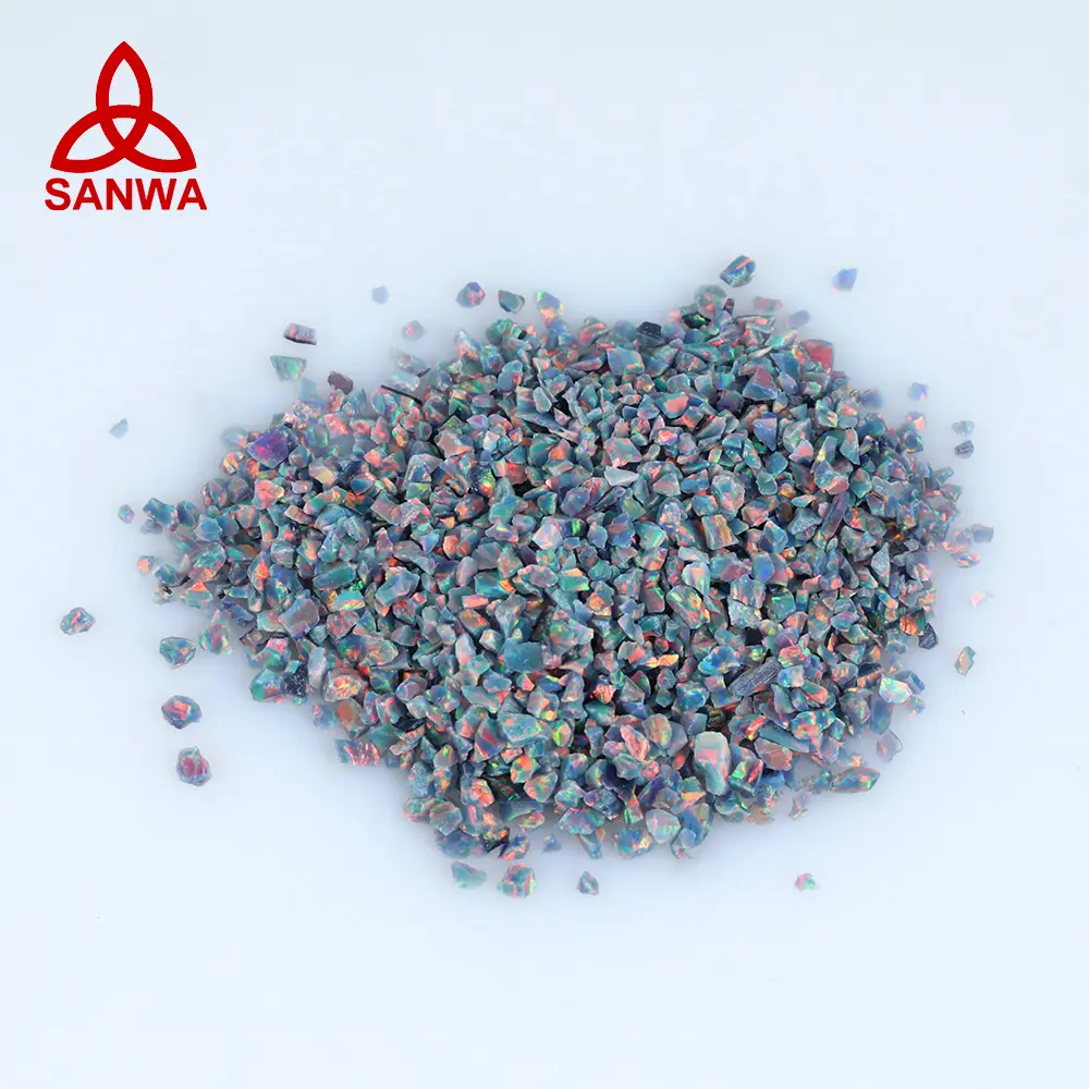 Japanese Fashion Synthetic Opal OP77 Royal Blue Grey Crushed and Chips Authorized Distributor for DIY Inlay Ring And Pendant