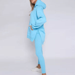 Wholesale Price Top Selling Women Oversized Pullover Hoodie & <b>Leggings</b> Set Ladies Tracksuit for Winters - Product Image 2