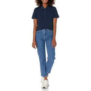 100% coton solide T-Shirt femme coton T-Shirt coupe classique manches courtes femmes confort facile encolure dégagée super doux - Product Image 4