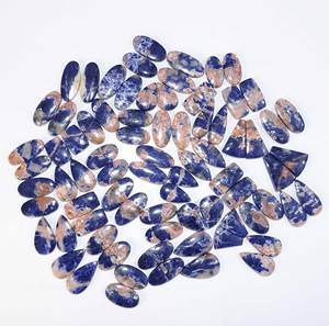 Preciosos Cabujones de Cuarzo Sodalita Natural de Diferentes Formas y Tamaños, Alta Calidad, Tamaños Personalizables para la Creación de Joyería Femenina - Product Image 1