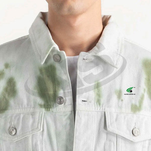 Trendy Casual <b>Denim</b> <b>Jacket</b> For Men Solid Color Cotton Jeans Outerwear <b>Lightweight</b> Slim Fit Fashionable Streetwear - Product Image 5