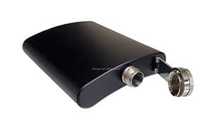 Distributeur d'esprit de poche portable en acier inoxydable de capacité de huit onces faveur de garçons d'honneur personnalisée - Product Image 4