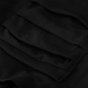 กางเกงฮาเร็มสำหรับผู้ชาย,กางเกงขาจั๊มทรงครอทสำหรับใส่ทำงานสีดำ - Product Image 4