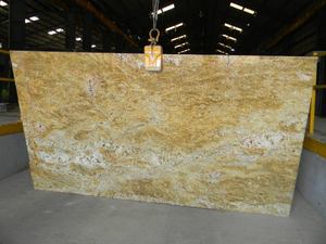 Losas de granito dorado imperial de primera calidad al mejor precio, azulejos de encimeras pulidos modernos para interiores elegantes de villas, India directa - Product Image 2