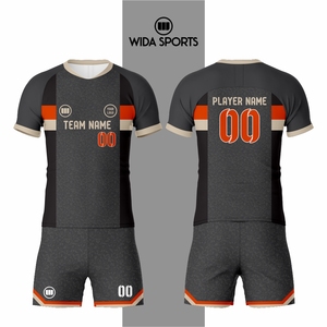 Wholesale High Quality Comfortable Sports Wear Soccer Jersey Uniform Breathable Unisex Short Sleeve Front Logo <b>Letter</b> Print - Product Image 3