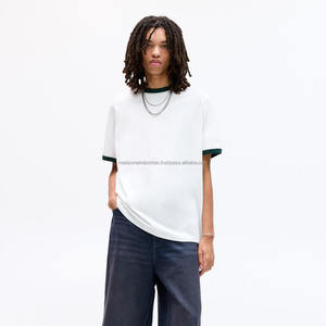 Custom Logo 300 Grams High Quality <b>Turtleneck</b> Tshirts for <b>Men</b> 100% Cotton Plain Oversize Knitted Fabric Solid Pattern - Product Image 1