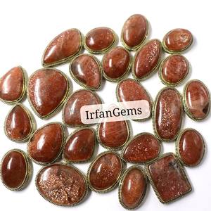 Lote al por Mayor de Cristales de Piedra Solar 100% Naturales Hechos a Mano de Alta Calidad, Cabujones de Formas Mixtas, Colgantes de Moda con Ranura, Dijes al Mejor Precio - Product Image 4