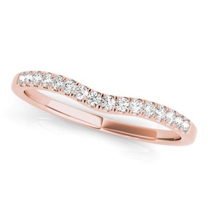 14K Rose Gold Fine <b>Jewelry</b> <b>Set</b> Diamond & Amethyst Three Stone <b>Bridal</b> Ring 0.55ct - Product Image 5