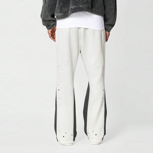 กางเกงลำลองผู้ชายสไตล์ฮิปฮอปทรงขาบาน ผ้าคอร์ดูรอย ระบายอากาศ กันลม ผูกเชือก ใส่สบาย - Product Image 4