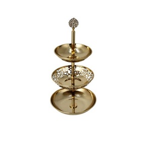 Servidor de pastel de celebración de fiesta de año nuevo, soporte de pastel de Metal con acabado de esmalte blanco, soporte de pastel de Metal de aluminio con Base de madera - Product Image 5