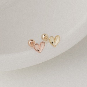 Orecchini da donna in oro 14k con Piercing alla moda con struttura a cuore e taglio gioielli da Piercing ogni giorno di base all'ingrosso da K-Jewelry - Product Image 6