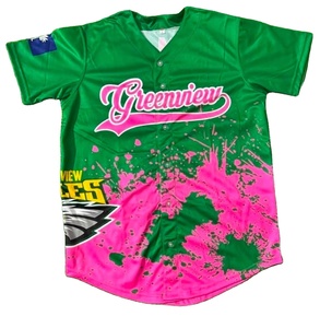 La última camiseta de béisbol personalizada con bajo MOQ, camisetas de béisbol con sublimación de nuevo diseño - Product Image 1