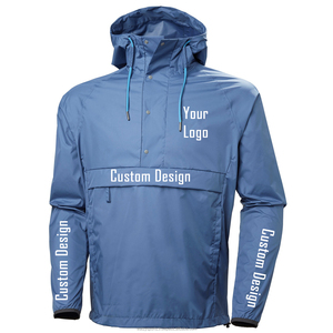 Custom Made <b>Men's</b> Plus Size Lightweight <b>Canvas</b> <b>Jacket</b> High Quality 100% Polyester Waterproof Rain Hoodie - Product Image 5