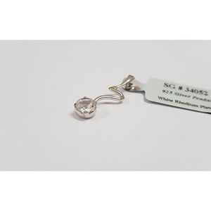 Handmade 925 Sterling Silver <b>Pendant</b> with Natural White Topaz <b>Emerald</b> Cut Charm for Women Shah Gems - Product Image 3