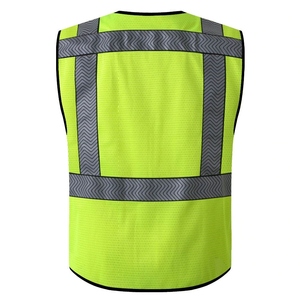 Gilet de sécurité réfléchissant avec logo personnalisé et multi-poches de haute qualité Construction industrielle en plein air Vêtements de travail de sécurité haute visibilité - Product Image 3