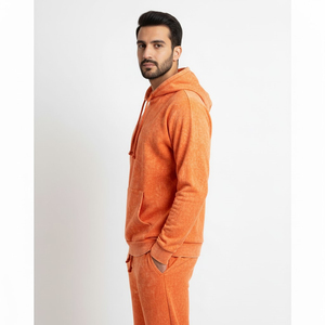 Men Winter 2-Piece Hooded Tracksuit Set 100% Cotton Quick Dry Streetwear Gym Workout Training Joggers Casual Daily Wear - Product Image 3
