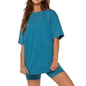 2025 conception de Logo personnalisé femmes de haute qualité 100% coton surdimensionné ample à manches courtes T-Shirts respirant écologique été - Product Image 3