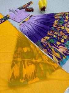 Ropa de fiesta de seda estampada de diseñador y lehengas Choli con dupatta, Garba Chaniya Choli para niñas - Product Image 5