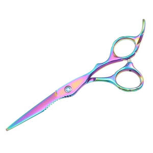 Tijeras de corte de pelo de peluquero de 6,5 pulgadas Cizalla de acero inoxidable multicolor con punta afilada - Product Image 4