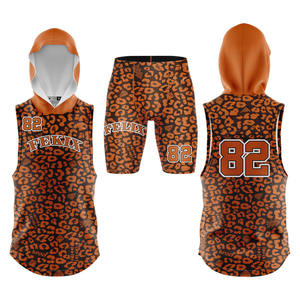 High 7v7 American Football Uniform Set Custom OEM Sublimated <b>Hoodie</b> 7/7 Team Names Compression Wear Printed Sports Wear - Product Image 1